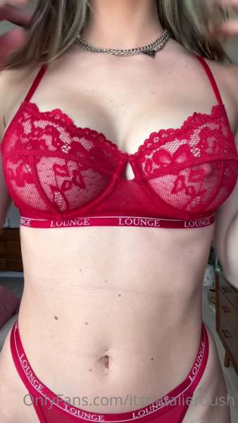 Natalie Roush Nude Red Lingerie Try On Onlyfans Video Leaked on myfansite.net